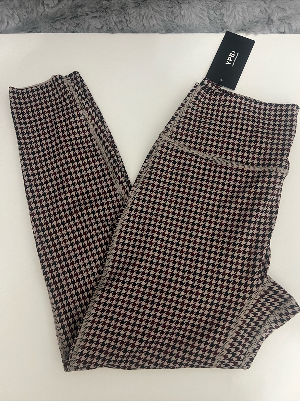 YPB Houndstooth High-Waist Leggings - M